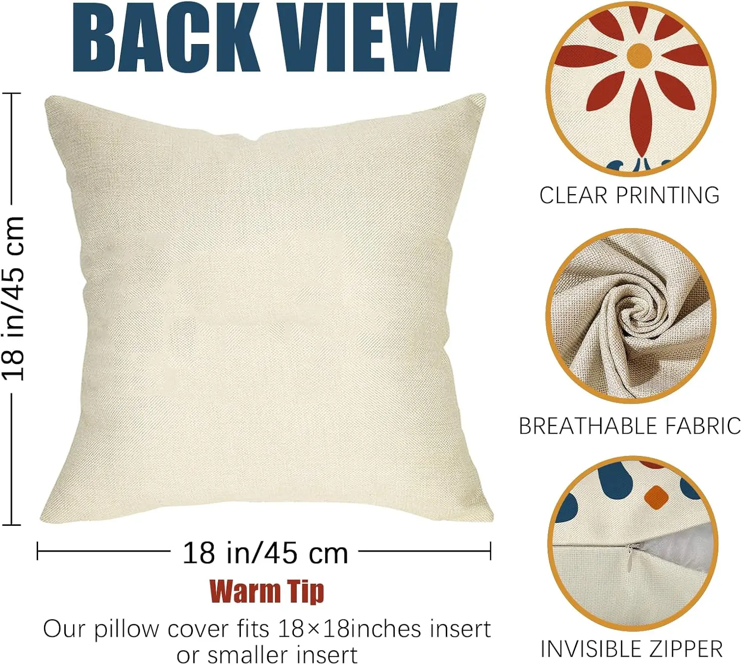 Boho Mediterranean Floral Geometric Throw Pillow Covers Set 4 Pack Decorative Cushion Shams for Sofa Couch Home Accent Decor