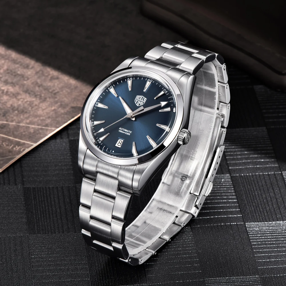 RollsTimi Man Watch 2024 Automatic Wristwatch Japan NH35 Movt Luminous Sapphire 316 stainless steel Case Waterproof Reloj hombre