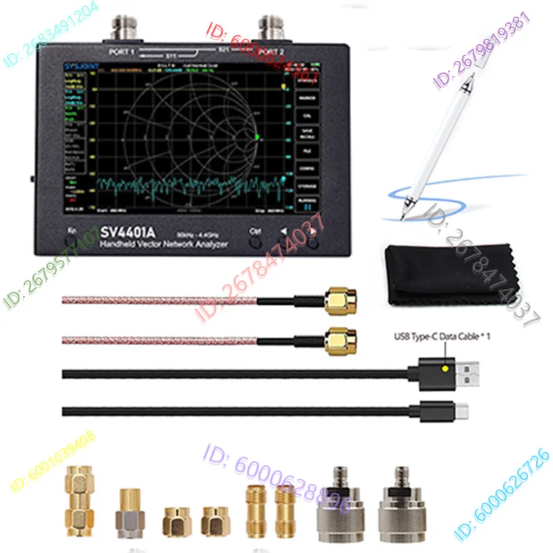 7 inch large screen vector network analyzer SV4401A 50KHz-4.4GHz 100db dynamic NanoVNA