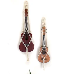 Chitarra Wall Hanging Net Design unico Bass Ukulele violino Erhu Holder supporto per chitarra Storage Mesh Bag String Instrument Accessory