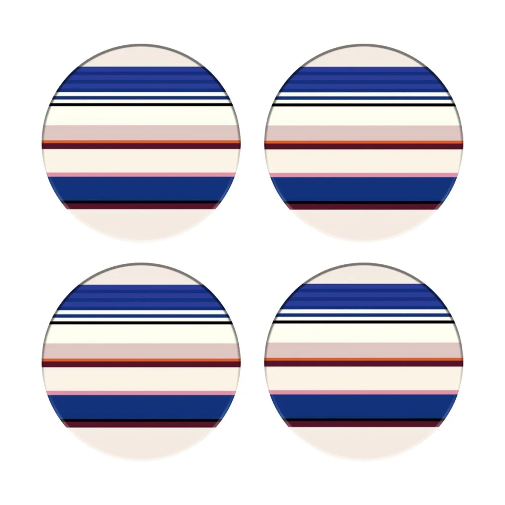 

fashion stripe Coasters for Drinks, Absorbent Ceramic Stone Coasters Set of 4