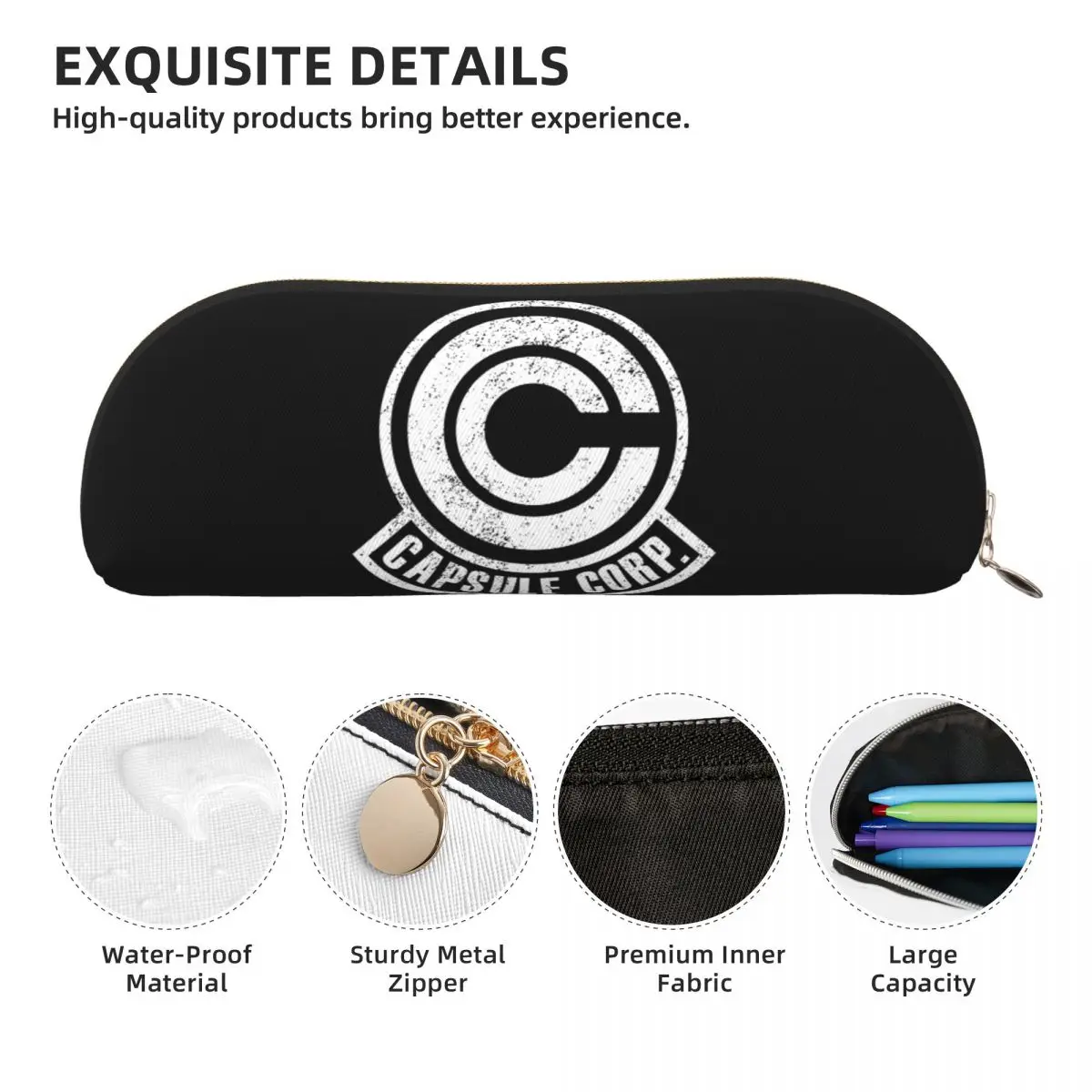 Capsule Corp Federmäppchen, Federmäppchen, Aufbewahrung, Schreibwaren, große Aufbewahrung, Stiftbox, Bleistiftbeutel für Studenten, Geschenke