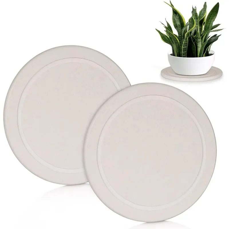 Diatomaceous Earth Plant Tea Saucer Non Porous Dry Drainage Tray Environmentally Friendly Solid Pattern