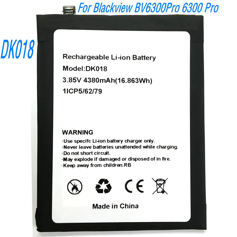 

3.85V 16.863Wh DK018 Battery For Blackview BV6300Pro 6300 Pro Smart Mobile Phone