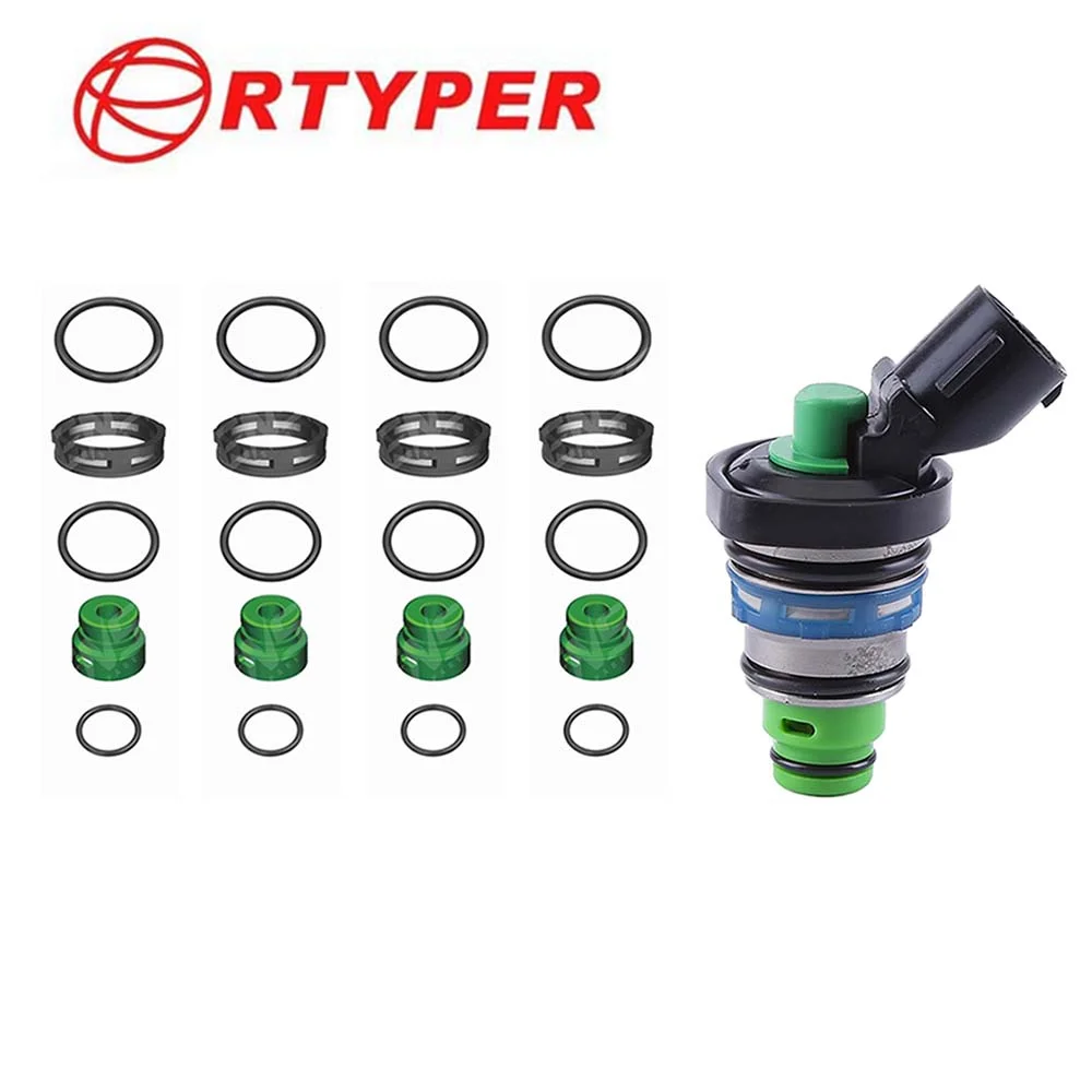 

4 комплекта топливной форсунки 16460-PM5-A01 16460PM5A01, ремонтные комплекты, кольцевая крышка фильтра Oring Pintle для Honda TBI Civic CRX, вторичная