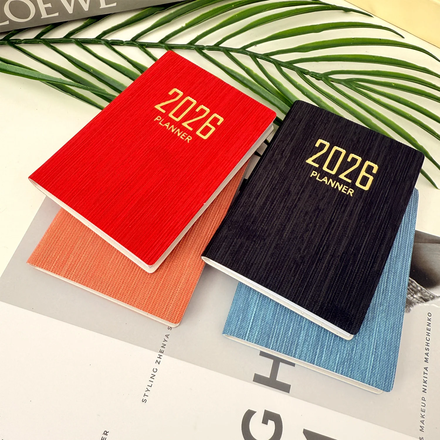 2026 365-Day المحمولة A7 جيب مخطط غطاء بولي يوريثان الجدول اليومي الأسبوعي دفتر التقويم مجلة الكتب اللوازم المكتبية المدرسية #4