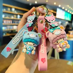 Sanrio Stereoscopic Doll Keychain Pendant Cartoon Hello Kitty Little Twin Stars Couple Keychains Bag Pendant Decorations Gifts