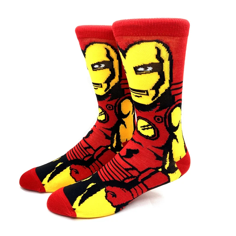 Chaussettes longues en coton Marvel Anime Movie pour hommes et femmes, chaussettes de mollet cosplay, personnalité, hip hop, drôle, nouveauté, 1