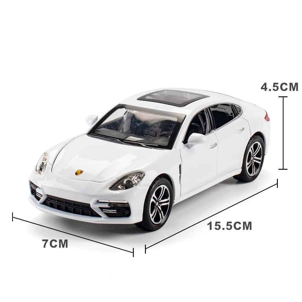 1:32 Panamera Alloy Car Model Diecast Sound & Light Car Toy Computer Desktop Decorative Ornaments Collection Gift Box