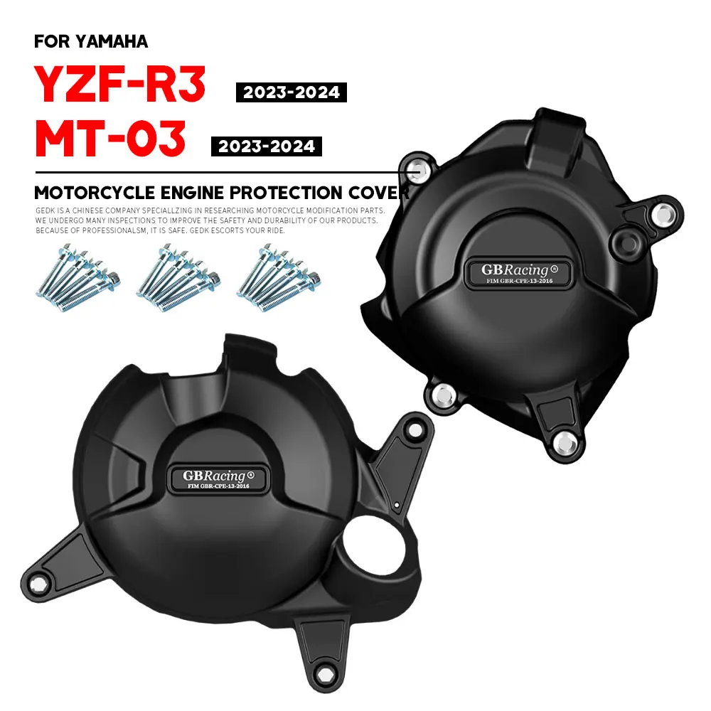 

YZF-R3 MT-03 GB Racing Engine Protect Cover For YAMAHA R3 MT03 2023-2024 Motorcycle Clutch Pulse Protection Cover Accessories