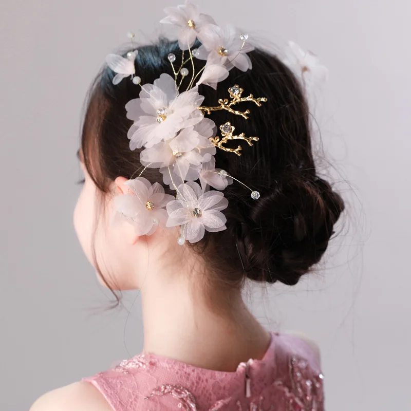 Girls Hair Accessories Children Headdress Baby Wreath Kids Head Flower Teenages Girl Performance Accessories Headdress Side Clip