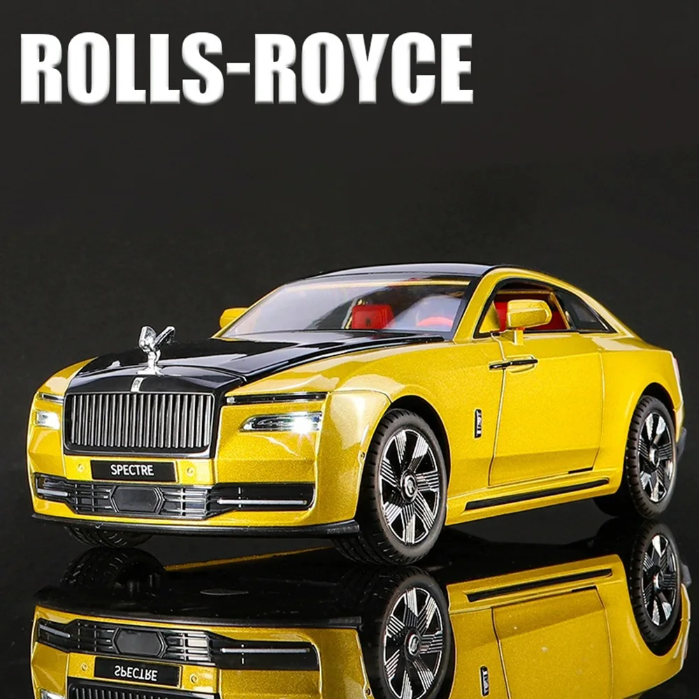1:24 ロールスロイス スペクター ドーン ミニチュアモデル 合金ダイキャストおもちゃの車 ドアが開く サウンドライト プルバック車両 子供 クリスマスギフト