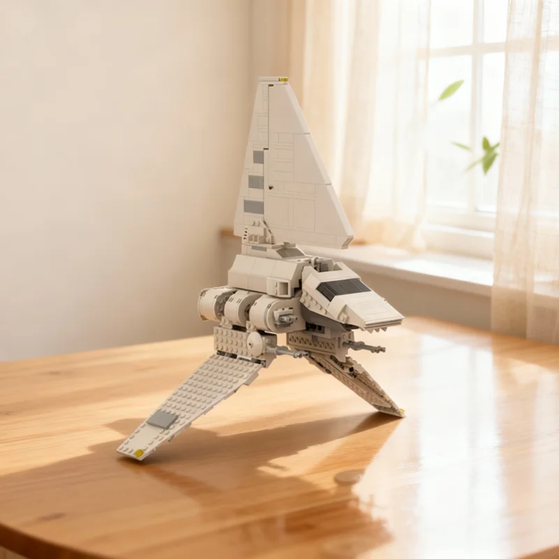 695pcs MOC Imperial Shuttle Modification Star Battle Model Building Blocks Shelf Decor, Home Decor Perfect Gift Choice For Boys