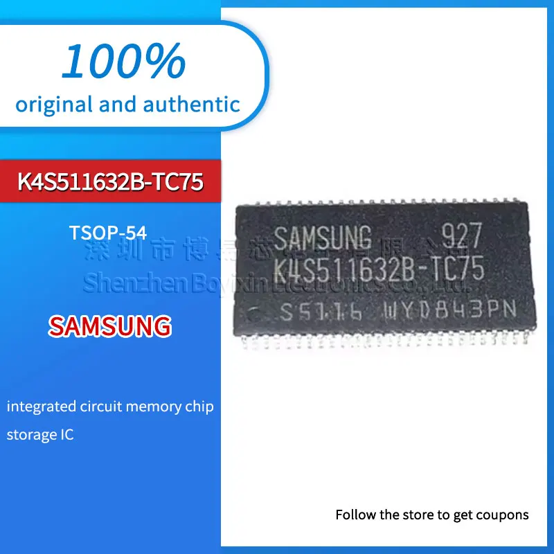 

Original genuine K4S511632B K4S511632B-TC75 TSOP-54