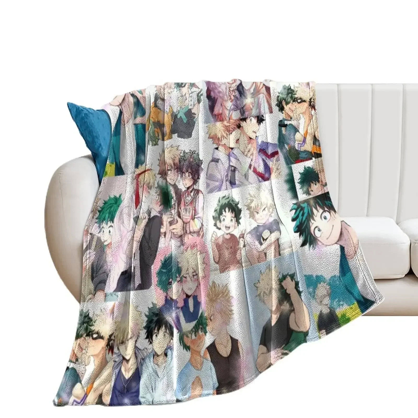 bakudeku pattern 1 backpack school bag Throw Blanket Blankets For Baby Flannel Blankets