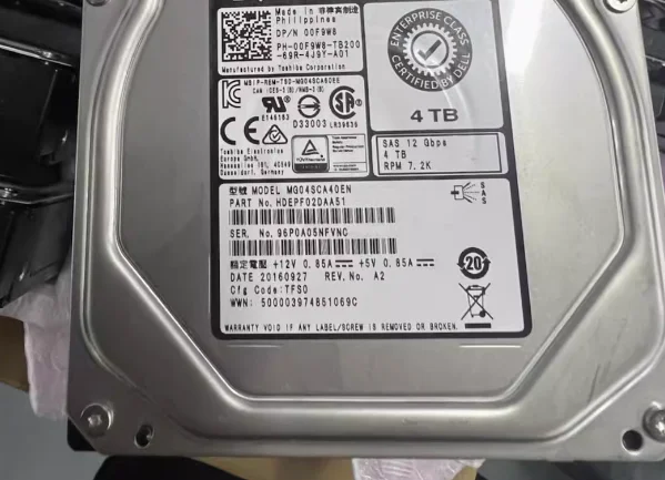 

For 00F9W8 0F9W8 MG04SCA40EN 4TB 7.2K SAS 3.5 12GB server hard drive