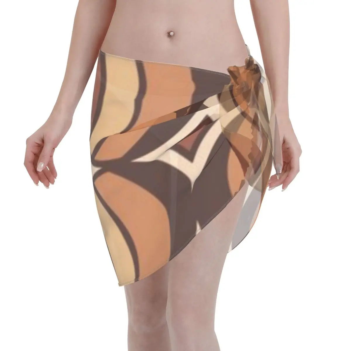 

Promotion Retro Geometric Globe Pattern 529 Women's Beach Wrap SkirtCaribbean Trip Knit Beach Wrap