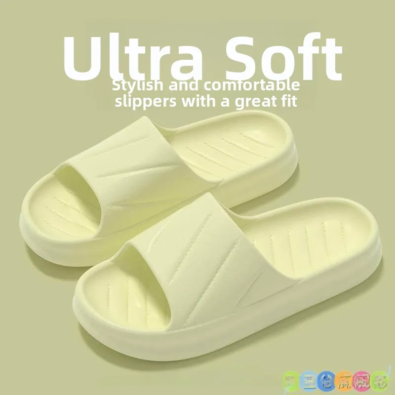 

Indoor Hotel Slippers EVA Soft Bottom Anti-Slip Bathroom Bathing Men Women Casual Style Flat Heel Comfortable Summer Slippers