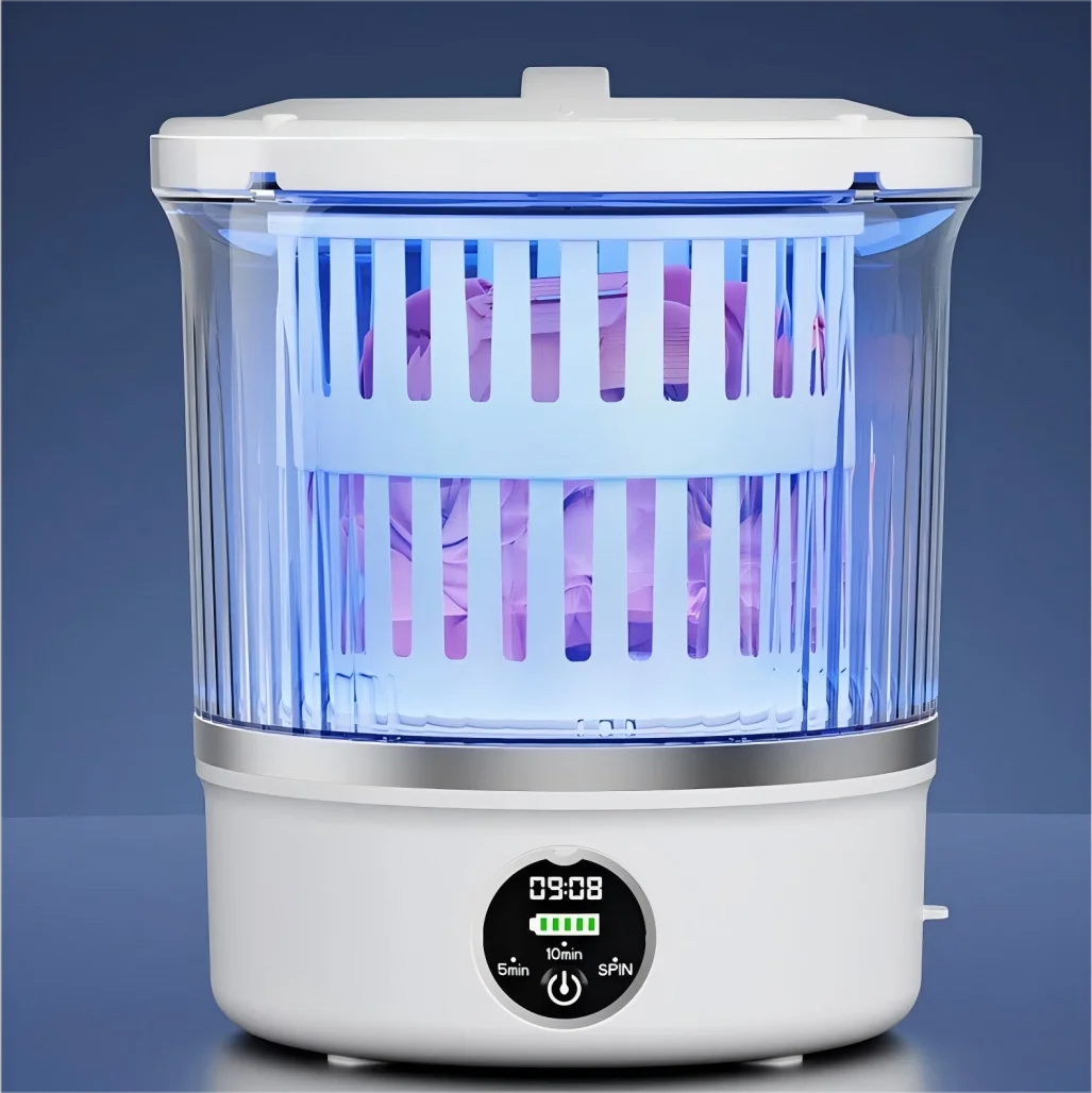 HOMEFISH Dehydrated Underwear Washing Machine Fully Automatic Dormitory Mini Mini Sock and Underwear Washing Machine image 3