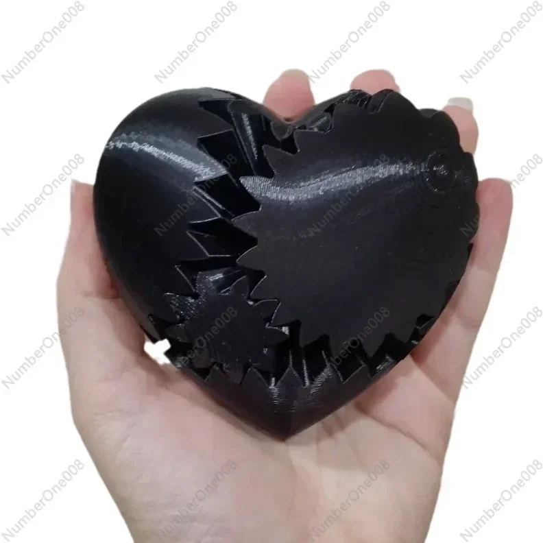 Cross Border, New 3D Printed Twisted Heart Steampunk Heart Gear