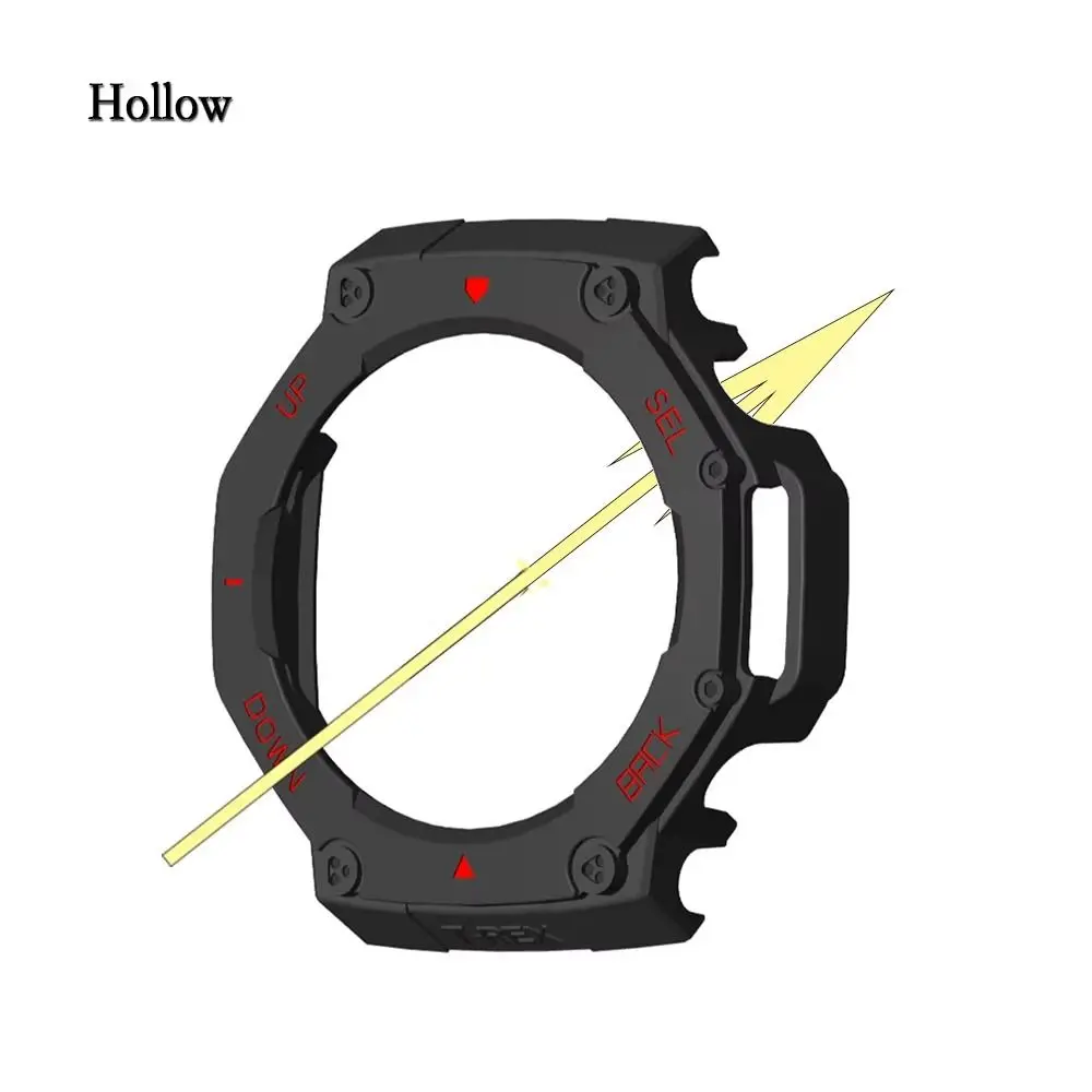 New PC Protective Case Anti-Scratch Smart Watch Accessories Screen Protector Bumper Protector Frame for Amazfit T-Rex 3