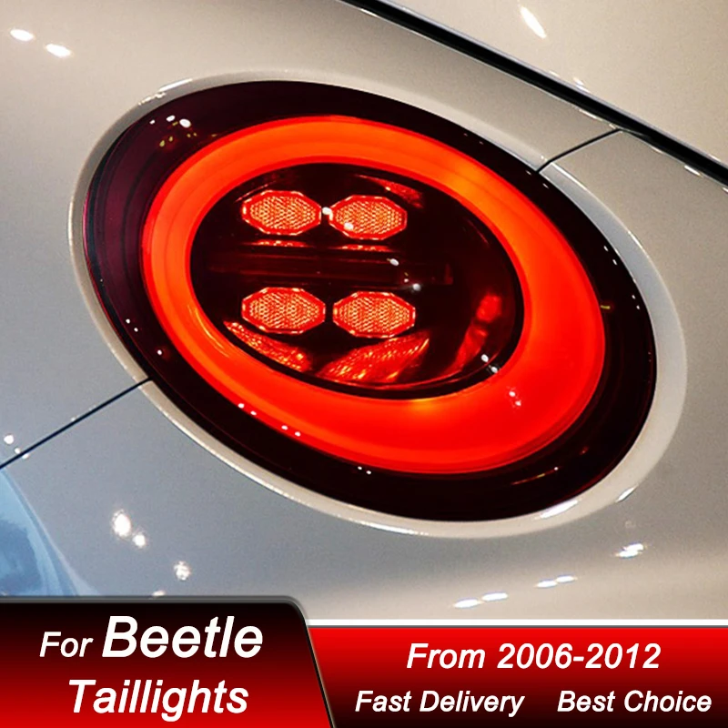 

Hot Car led Tail Lights For Volkswagen VW Beetle 06-12 New style full LED Tail Lamp Dynamic Turn Signal Light Tail Lamp Assembly