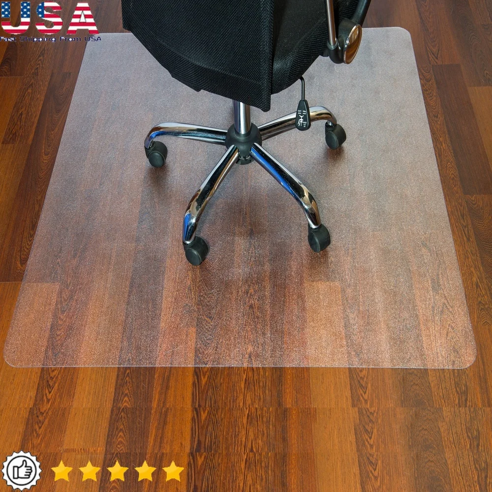 

Ergonomic Polycarbonate Chair Mat Hard Floors 30 x 47 Inch Clear Protector Reduces Leg Fatigue Eco-Friendly Durable Safe