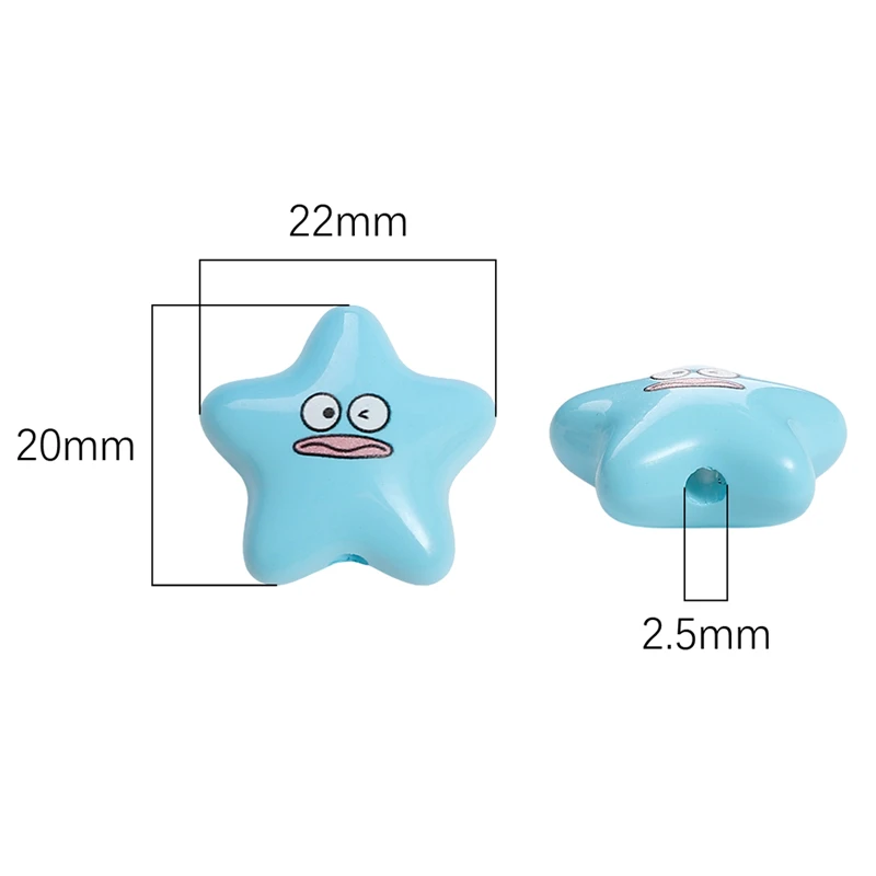 2pcs Cute Beads Cartoon Animal Star Beads For Jewelry Making DIY Earrrings Bracelet Necklace Phone Chain Hair Pin Accessories
