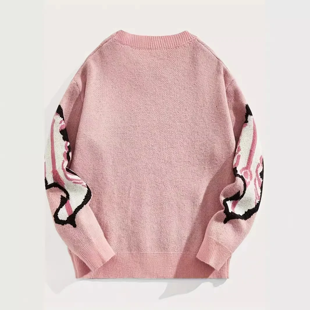 

Женский свитер Y2K Sle Ins, повседневный универсальный осенний свободный вязаный тонкий акриловый свитер, модная уличная одежда