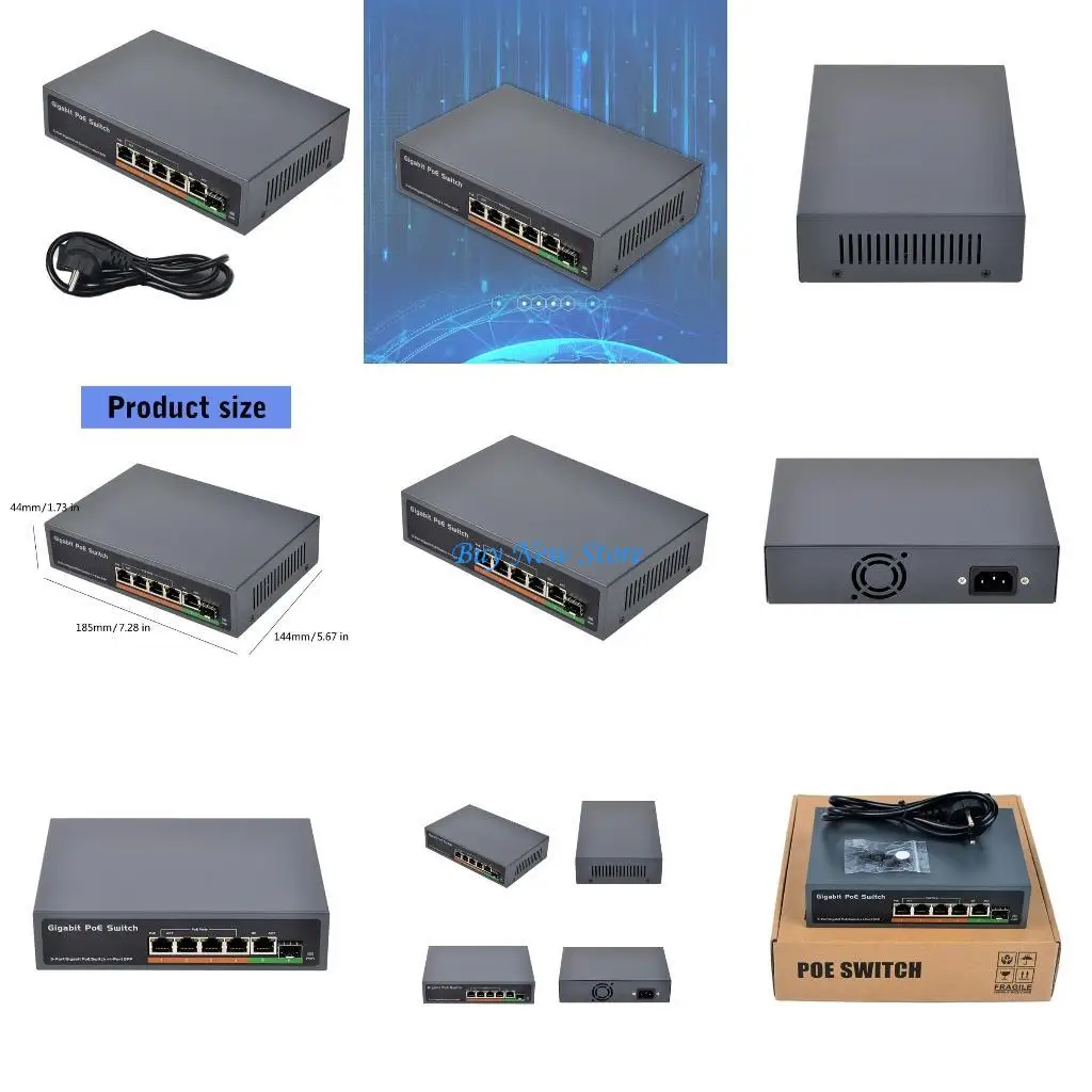 

20CE 6 Port POE Switching 100Mbps Fast Ethernet Switching POE Gigabit Networking Switching