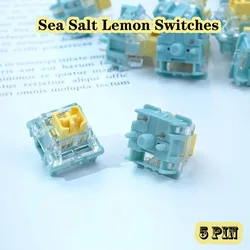 Silent Sea Salt Lemon Switches Mechanical Keyboard Custom Linear 5Pin Switches Compatible Cherry MX SMD Gaming Hot Swap Switch