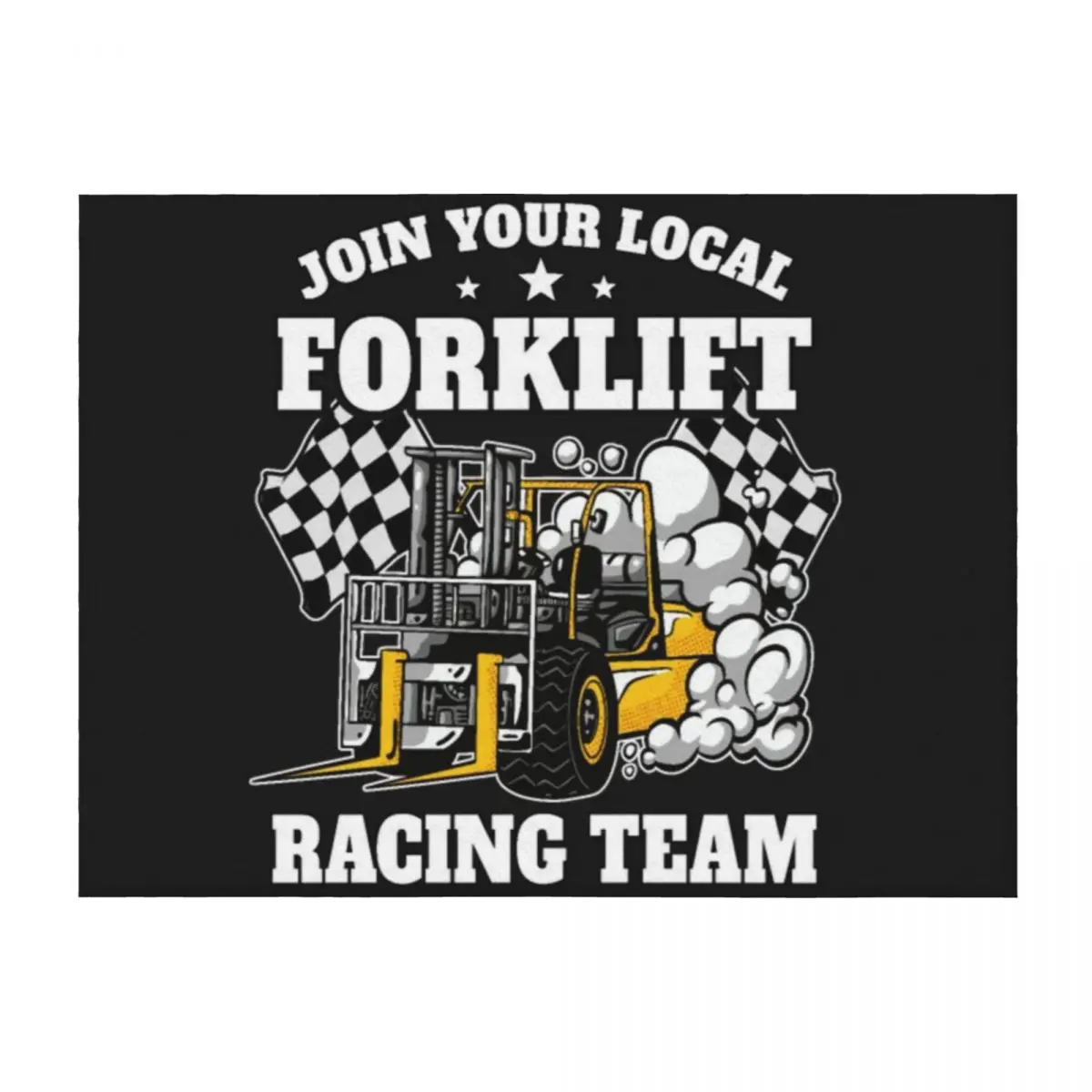 

Forklift Racing Team Funny Throw Blanket funny gift For Sofa Thin heavy to sleep Decorative Throw Blankets