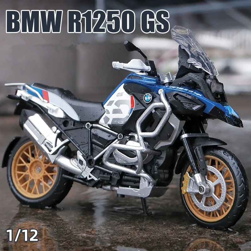 1:12 BMW R1250GS alaşım yarış motosiklet modeli Diecast Metal oyuncak sokak spor motosiklet modeli simülasyon koleksiyonu çocuklar hediyeler