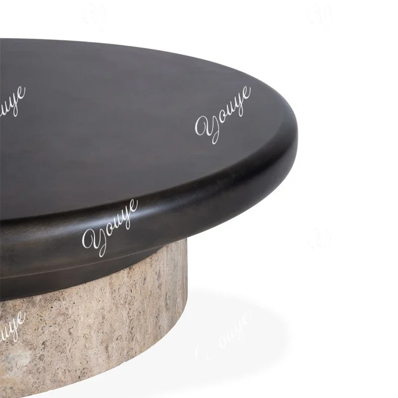 BX Italian Light Luxury Round Coffee Table Combination Living Room Home Modern Minimalist Designer High-end Coffee Table