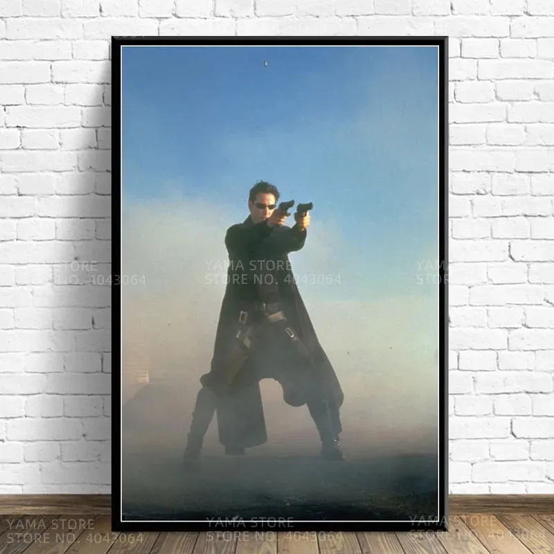 ماتريكس كيانو ريفز كلاسيكي سلسلة أفلام الخيال العلمي طباعة الفن قماش المشارك لغرفة المعيشة ديكور جدار المنزل الصورة