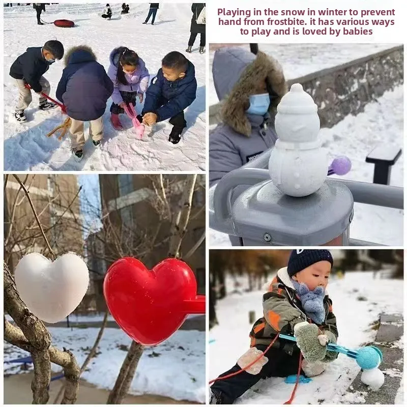 Snowball clip toy children's winter snowball fight snow artifact beach mold tool