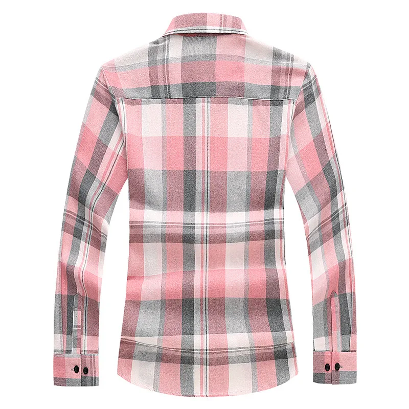 Brand For 2023 Spring Autumn Long Sleeves New Flannel Korea Style Oversize 6XL 7XL Shirt for Men\'s Plaid Harajuku Clothing