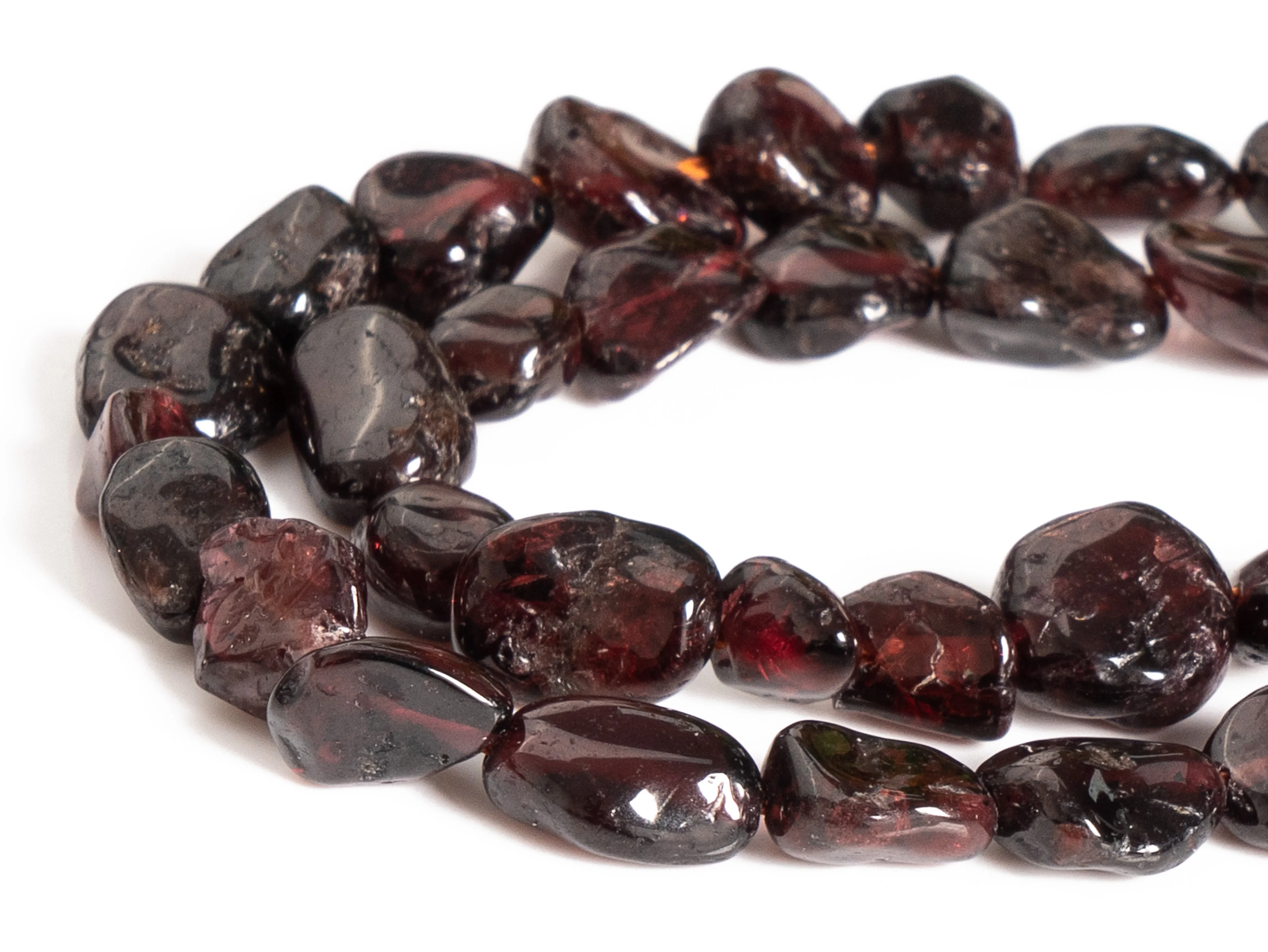 Wine Red Garnet Beads Pebble Nugget Grade AA Genuine Natural Gemstone Beads 7-9MM for Christmas Gift Jewelry Making