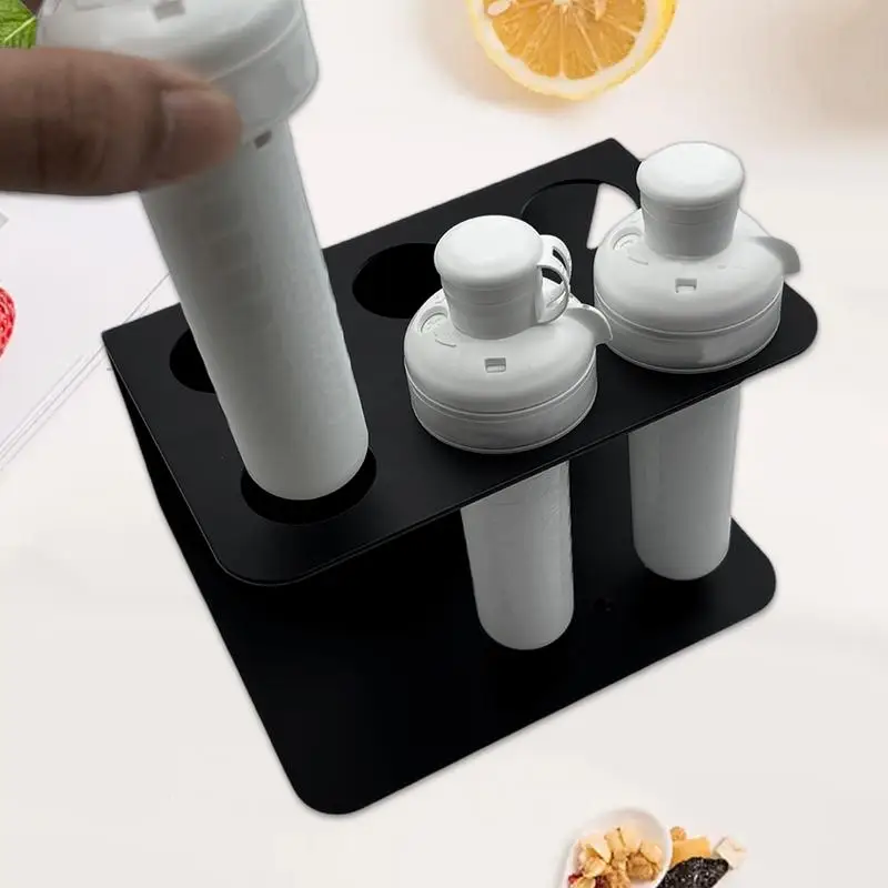 Holder For Flavor Cartridge 6-Hole Stable Holder For Sips Iron Stand For Cartridge Flavors Cartridges Storage Support Shelf