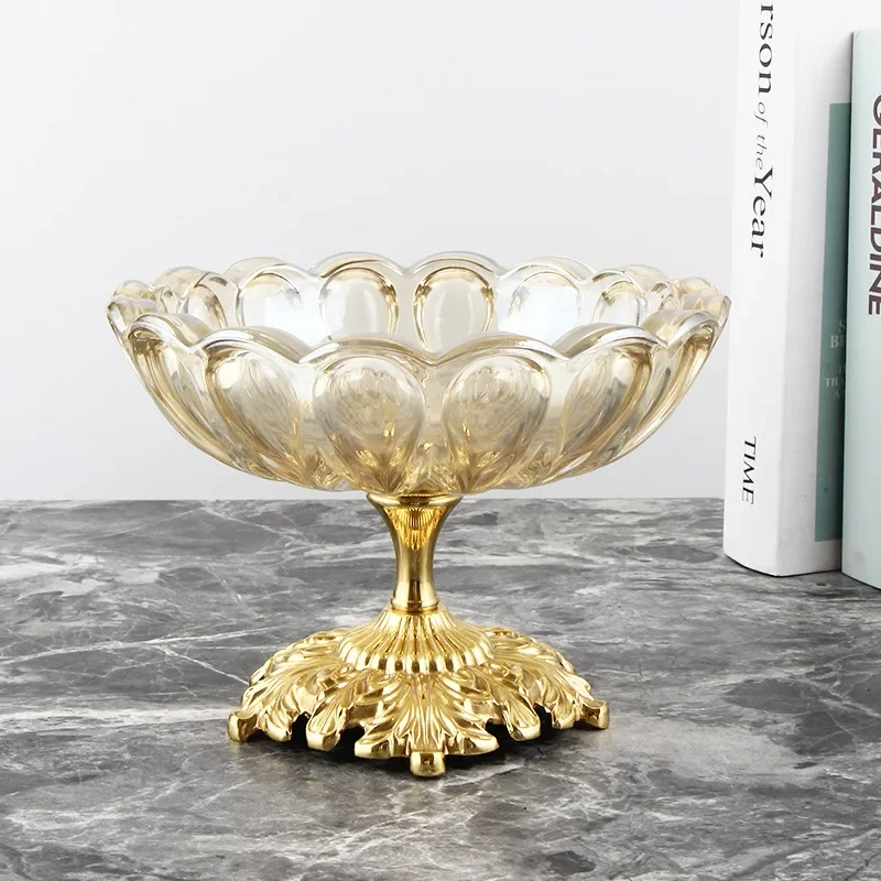 Metal Flower Fruit Dried Fruit Candy Nut Snack Tray Jewelry Watch Storage Tray Decorations Office Living Room Home Decoration