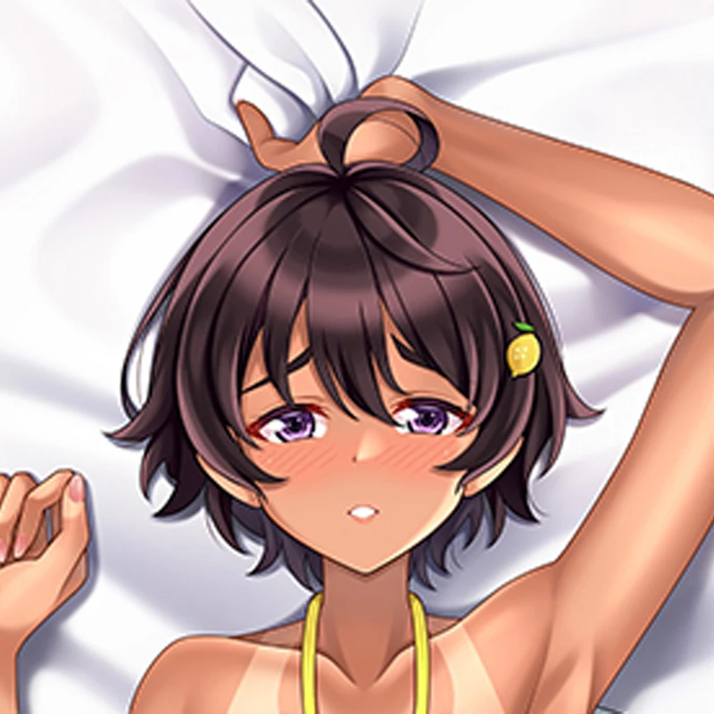 Dakimakura Anime Pillow Cover Lemon Yakishio Double Sided HD Print 2WAY Life Size Anime Body Pillowcase Gifts