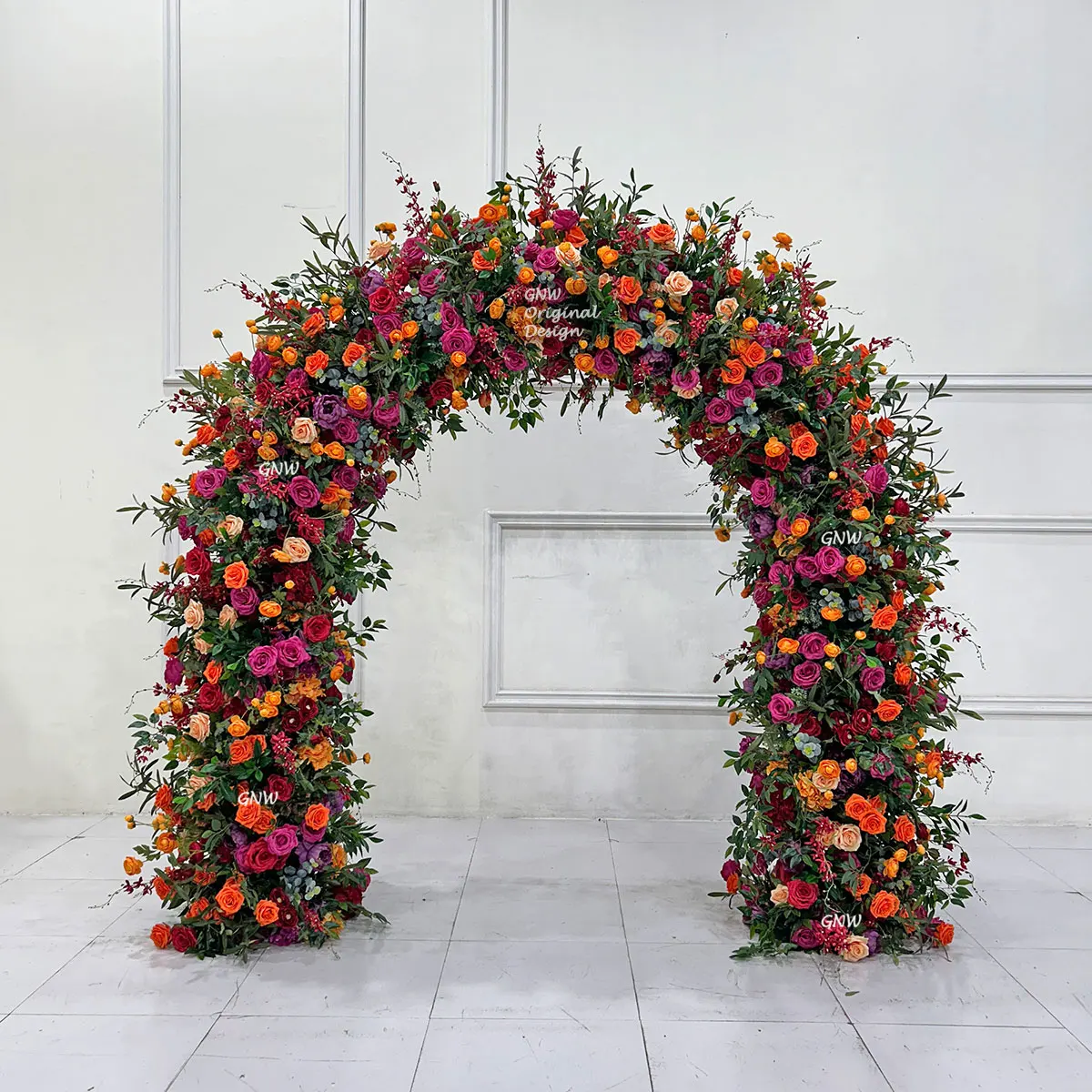 

Hot Sale Wholesale Decorative Silk Flower Supplies Artificial Roses Events Wedding Heart Shaped Frame Backdrop