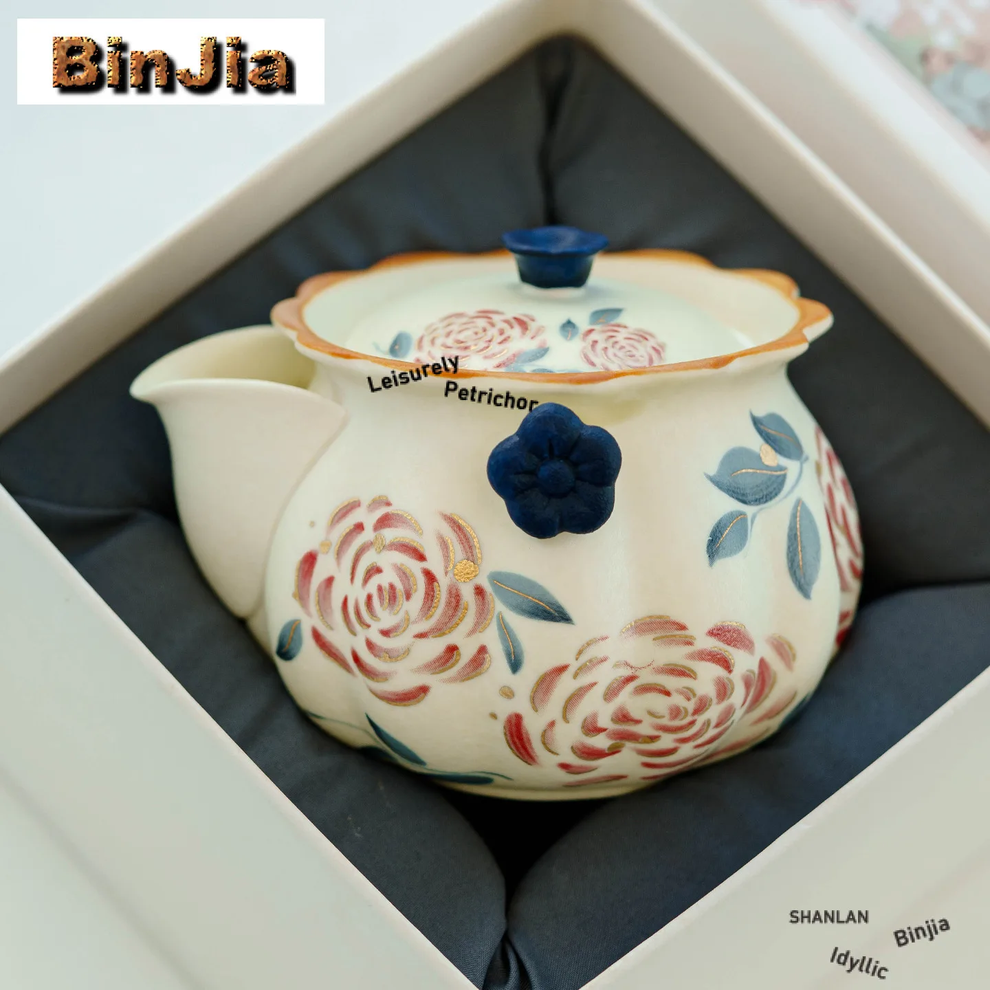 190ml Hand Painted Rose Hand Grab Teapot Creative Tea Infuser Pot Tea Maker Kettle With Strainer Chinese Tea Set Collection - view 4