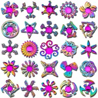 New Colorful Rainbow Alloy Fingertip Gyro Decompression Creativity Finger Spinners Hand Fidget Small toys