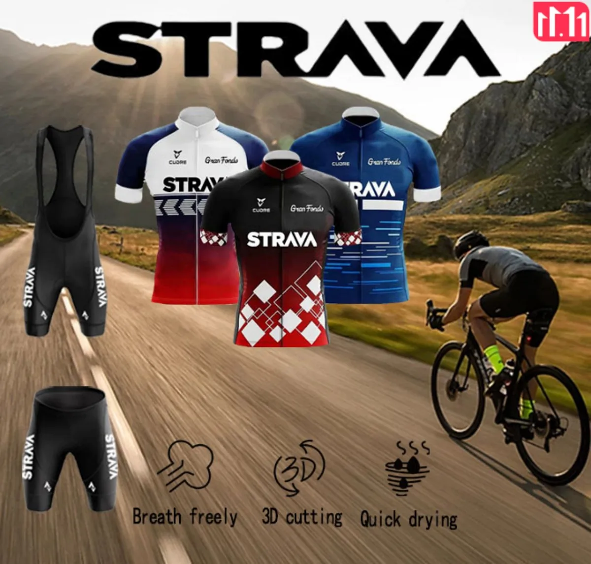 

STRAVA CYCLING ROAD MOUNTAIN BIKE JACKET SHORT SLEEVE SUIT CYCLING GEAR CAMPING HALLOWEEN THANKSGIVING CHRISTMAS HOLIDAY GIFTS