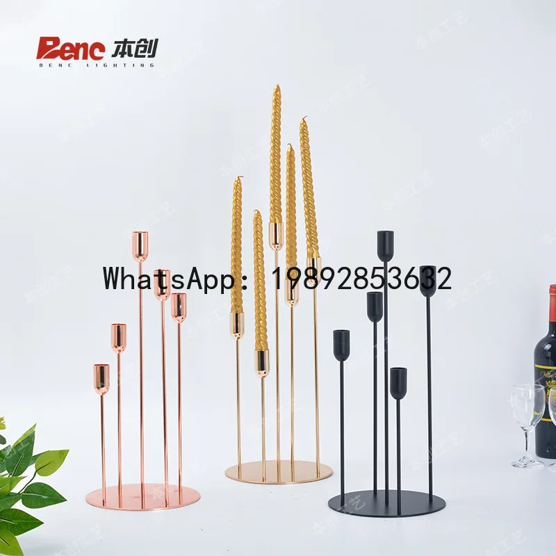 Hys candlestick iron art home living room decoration candlelight dinner romantic table decoration