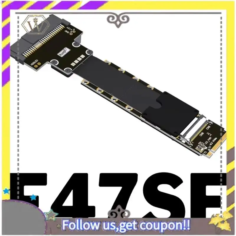 新しい M.2 Nvme から U.2 SSD 延長ケーブル FFC Sata 電源コード PCI-E 5.0 X4 U.2 SFF-8639 Nvme SSD カードから M.2 Nvme スロット