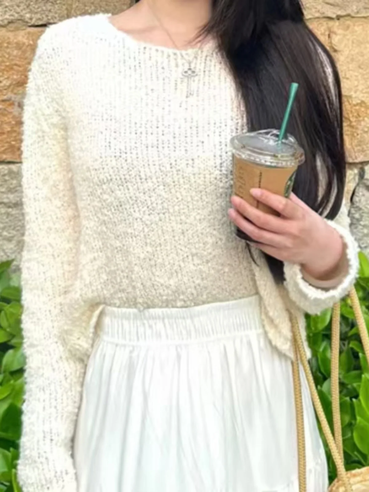 

ort Knitted Sweater Women's Korean Sle Lazy Sle Overhead round Ne Versatile Thin Fre Youthful Top for Young Women
