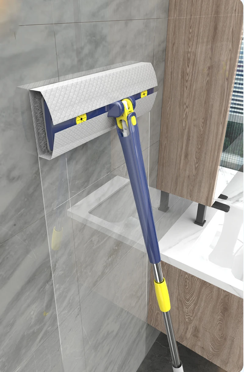2026 Self-wringing Twist Lazy Mop Squeeze 360 Rotating X-type Free Hand Washing Glass Flat Floor Stair Dust Corner Cleaning Tool