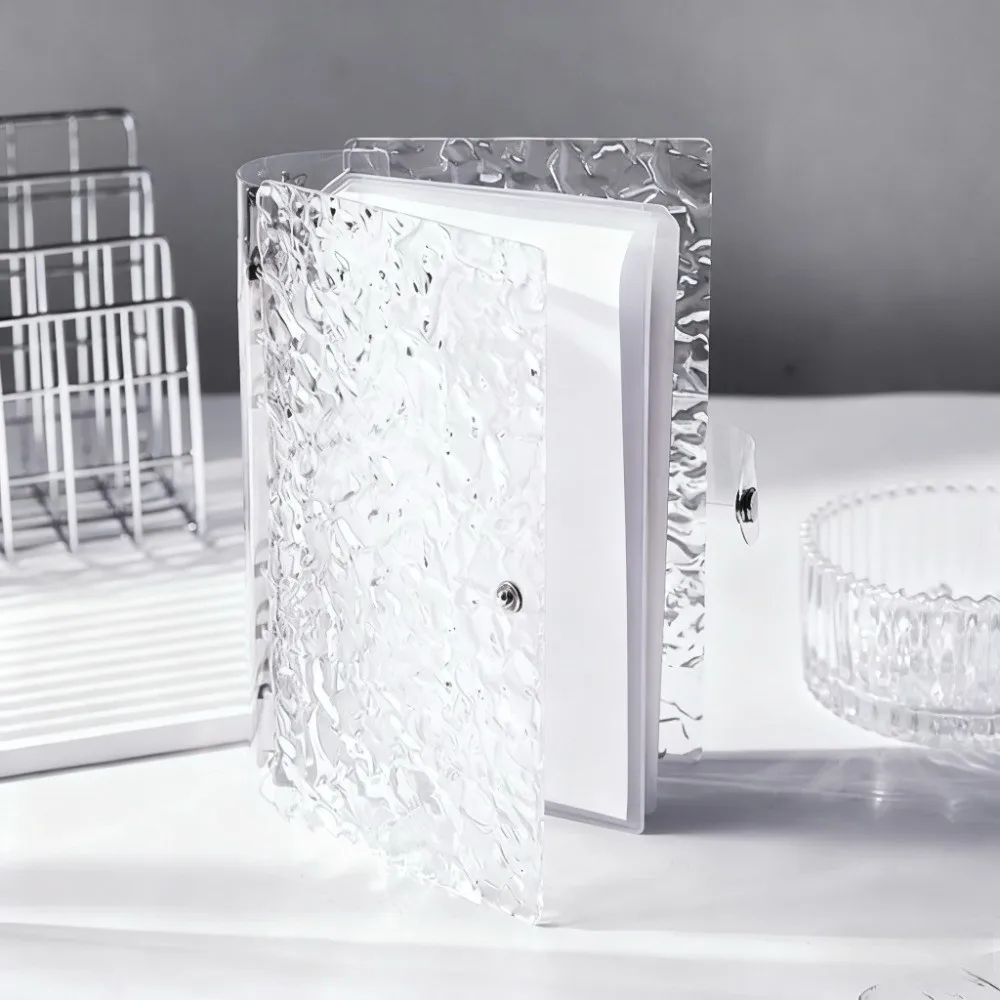 Korean Style Acrylic Water Ripples Money Saving Book Large Capacity Transparent Money Saving Challenge Waterproof Reusable